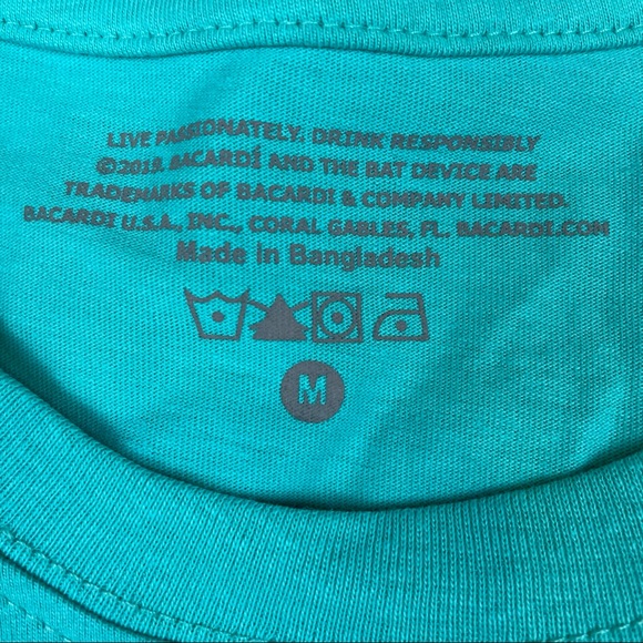 ☀️BACARDI Teal Blue Tee Shirt - Picture 3 of 6